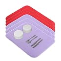 Kuber Industries Pack of 6 Soft Microfiber Dish Drying Mat for Kitchen | 38x50 Machine Washable & Quick Drying Water Absorbing Mat for Kitchen Dishes, Utensils & Crockery | Purple & Red