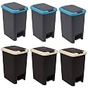 Kuber Industries 5Ltr Plastic Open Dustbin Without Lid | Garbage Bin/Trash Can For Home, Kitchen, Office (Black)