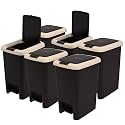 Kuber Industries 5Ltr Plastic Open Dustbin Without Lid | Garbage Bin/Trash Can For Home, Kitchen, Office (Black)
