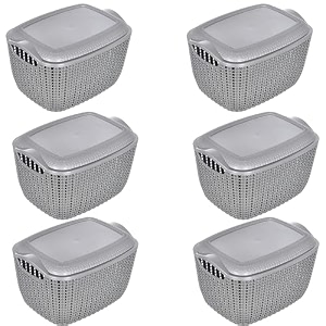 kuber industries pack of 3 storage basket  small m 15  multipurposes countertop baskets  basket for storage kitchen stationary  cabinets storage organizer  brown