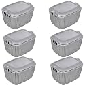 Kuber Industries (Pack of 3) Storage Basket | Small M 15 | Multipurposes Countertop Baskets | Basket For Storage, Kitchen, Stationary | Cabinets Storage Organizer | Brown
