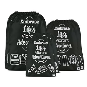 kuber industries pack of 3 travel organizer combo set  storage bags set  water-resistant organizer for shoe-garments-laundry-lingerie  cloth carrying bag  small-medium-large  gray