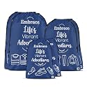 Kuber Industries Pack of 3 Travel Organizer Combo Set | Storage Bags Set | Water-Resistant Organizer for Shoe-Garments-Laundry-Lingerie | Cloth Carrying Bag | Small-Medium-Large | Gray