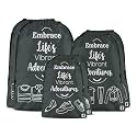 Kuber Industries Pack of 6 Travel Organizer Combo Set | Storage Bags Set | Water-Resistant Organizer for Shoe-Laundry-Lingerie | Cloth Carrying Bag | Each 2 Pieces Small-Medium-Large | Gray