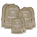 Kuber Industries Pack of 3 Travel Organizer Combo Set | Storage Bags Set | Water-Resistant Organizer for Shoe-Garments-Laundry-Lingerie | Cloth Carrying Bag | Small-Medium-Large | Gray