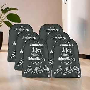 kuber industries pack of 6 travel packing bags  travel pouches  parachute travel organizer  organizer bags for travel-hiking-adventure  waterproof laundry bag  small  grey