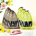 Kuber Industries Pack of 6 Travel Shoe Organizer | Travel Storage Bags | Travel Carrying Bag | Storage Organizers Set | Shoe Cover with Transparent Window | Shoe Dori Cover | Yellow &amp; Brown