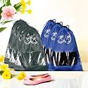 Kuber Industries Pack of 6 Travel Shoe Organizer | Storage Bags | Travel Carrying Bag | Storage Organizers Set | Shoe Cover with Transparent Window | Shoe Dori Cover | Royal Blue &amp; Gray
