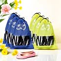 Kuber Industries Pack of 6 Travel Shoe Organizer | Storage Bags | Travel Carrying Bag | Storage Organizers Set | Shoe Cover with Transparent Window | Shoe Dori Cover | Yellow &amp; Royal Blue