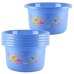 kuber industries bath stool for bathroom  plastic stools for sitting  bathroom stool for bathing  flower print square stool  pink