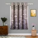 Kuber Industries 5 Feet Window Curtains for Living Room | Curtains for Balcony, Bedroom &amp; Pooja Room | Knited Print - Brown