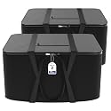 Kuber Industries Pack of 2 Nylon 72L Large King Size Underbed Storage Box | Blanket Storage Bags/Cover Double Bed Storage Containers | Storage Bag for Clothes, Documents, Books, Toys | Grey &amp; Black
