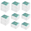 Kuber Industries Pack of 48 Saree Cover | Dress Packing Bags with Zip | Saree Pouches for Storage | Clothes Organizer for Wardrobe | White