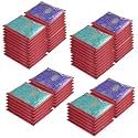 Kuber Industries Pack of 72 Saree Cover | Dress Packing Bags with Zip | Saree Pouches for Storage | Clothes Organizer for Wardrobe | Maroon