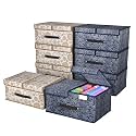 Heart Home Non Woven Fabric Foldable Storage Cube Toy, Books, Shoes Storage Box with Handle, Extra Large (Grey)- HEART6886