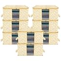 Kuber Industries Pack of 3 - Clothes Storage Bags | Large - Under-Bed Storage Bag | Foldable Blanket Storage Box For Comforter, Saree | Zipper &amp; Handle Cloth Organizer | Leaf-Design - Cream