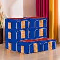 Kuber Industries 24 Liter Clothes Storage Box | Foldable Steel Frame Clothes Organizer | Storage Box For Wardrobe-Saree-Shirts And Blankets | Underbed Storage Bag | Red &amp; Blue