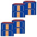 Kuber Industries 88 Liter Clothes Storage Box | Foldable Steel Frame Clothes Organizer | Storage Box For Wardrobe-Saree-Shirts And Blankets | Underbed Storage Bag | Dot Print | Royal Blue