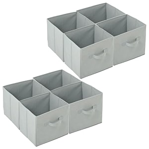 kuber industries pack of 6 foldable storage box  multipurpose storage organizer for clothes  plain wardrobe organizer for book stationary amp toys  11 inch  royal blue