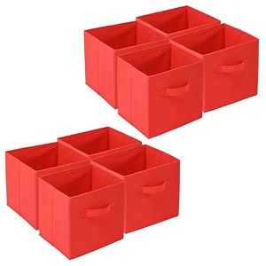 kuber industries pack of 6 foldable storage box  multipurpose storage organizer for clothes  plain wardrobe organizer for book stationary amp toys  11 inch  royal blue