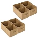 Kuber Industries (Pack of 6) Foldable Storage Box | Multipurpose Storage Organizer For Clothes | Plain Wardrobe Organizer for Book, Stationary &amp; Toys | 11 Inch | Royal Blue