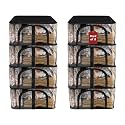 Kuber Industries Pack of 8 PVC Transparent 33L Cloth Organizer for Wardrobe | Storage Bag for Clothes Large | Dress Organiser Boxes for Saree, Dresses, Bedsheet | Storage Box for Clothes | Black