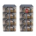Kuber Industries Pack of 8 PVC Transparent 33L Cloth Organizer for Wardrobe | Storage Bag for Clothes Large | Dress Organiser Boxes for Saree, Dresses, Bedsheet | Storage Box for Clothes | Grey