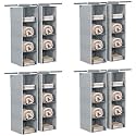 Kuber Industries Non Woven Fabric Foldable Hanging 4 Shelves Wardrobe/Closet Cloth Organizer, Pack of 2 (Grey) (Glossy Finish)