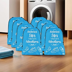 kuber industries pack of 8 travel packing bags  travel pouches  parachute travel organizer  storage organizer bags for travel-hiking-adventure  waterproof laundry bag  small  sky blue