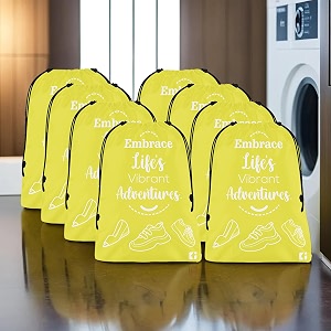 kuber industries pack of 8 travel packing bags  travel pouches  parachute travel organizer  storage organizer bags for travel-hiking-adventure  waterproof laundry bag  small  yellow