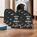 Kuber Industries Pack of 8 Travel Packing Bags | Travel Pouches | Parachute Travel Organizer | Storage Organizer Bags for Travel-Hiking-Adventure | Waterproof Laundry Bag | Small | Black