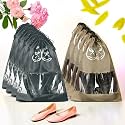 Kuber Industries Pack of 8 Travel Shoe Organizer | Storage Bags | Travel Carrying Bag | Storage Organizers Set | Shoe Cover with Transparent Window | Shoe Dori Cover | Brown &amp; Gray