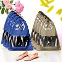 Kuber Industries Pack of 8 Travel Shoe Organizer | Storage Bags | Travel Carrying Bag | Storage Organizers Set | Shoe Cover with Transparent Window | Shoe Dori Cover | Brown &amp; Royal Blue