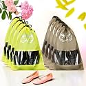 Kuber Industries Pack of 8 Travel Shoe Organizer | Travel Storage Bags | Travel Carrying Bag | Storage Organizers Set | Shoe Cover with Transparent Window | Shoe Dori Cover | Yellow &amp; Brown