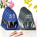 Kuber Industries Pack of 8 Travel Shoe Organizer | Storage Bags | Travel Carrying Bag | Storage Organizers Set | Shoe Cover with Transparent Window | Shoe Dori Cover | Royal Blue &amp; Gray