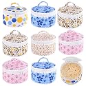 Kuber Industries (Pack of 9) Roti Cover | Round Roti Rumal | Cotton Roti Cloth for Kitchen | Zipper & Handle | Chapati Cover for Casserole | Printed | Assorted