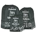 Kuber Industries Pack of 9 Travel Organizer Combo Set | Storage Bags Set | Water-Resistant Organizer for Shoe-Laundry-Lingerie | Cloth Carrying Bag | Each 3 Pieces Small-Medium-Large | Gray