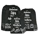 Kuber Industries Pack of 3 Travel Organizer Combo Set | Storage Bags Set | Water-Resistant Organizer for Shoe-Garments-Laundry-Lingerie | Cloth Carrying Bag | Small-Medium-Large | Gray