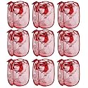Kuber Industries Pack of 2 Unwashed Clothes Storage Basket | Foldable Laundry Basket for Clothes | Mesh Laundry Bag | Collapsible &amp; Portable | 30 LTR | Red