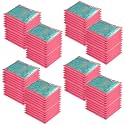 Kuber Industries Pack of 96 Saree Cover | Dress Packing Bags with Zip | Saree Pouches for Storage | Clothes Organizer for Wardrobe | Pink