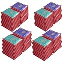 Kuber Industries Pack of 96 Saree Cover | Dress Packing Bags with Zip | Saree Pouches for Storage | Clothes Organizer for Wardrobe | Maroon