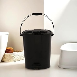 kuber industries dustbin  open dustbin  plastic garbage dustbin  dustbin for kitchen  dustbin for bathroom  office dustbin  plain sada dustbin  7 ltr  066  pack of 2  multi