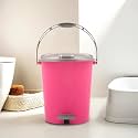 Kuber Industries Dustbin | Open Dustbin | Plastic Garbage Dustbin | Dustbin For Kitchen | Dustbin For Bathroom | Office Dustbin | Plain Sada Dustbin | 7 LTR | 066 | Pack of 2 | Multi