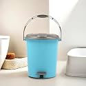 Kuber Industries Dustbin | Open Dustbin | Plastic Garbage Dustbin | Dustbin For Kitchen | Dustbin For Bathroom | Office Dustbin | Plain Sada Dustbin | 7 LTR | 066 | Pack of 2 | Multi