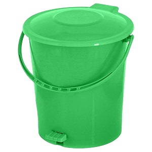 kuber industries pedal dustbin - plastic kitchen waste bin 10 liter green