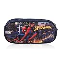 Kuber Industries Pencil Pouch | Multi-Purpose Travel Pouch | Multi Utility Stationery Pouch | 2 Compartments Geometry Box | Lightweight Storage Pouch | Marvel Spider-Man City of Heros | Blue
