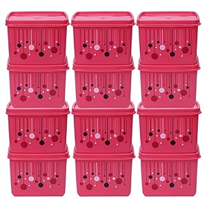 kuber industries plastic 2 pieces multipurpose storage container set 1000 ml green - ctktc23271