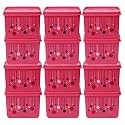 Kuber Industries Plastic 2 Pieces Multipurpose Storage Container Set 1000 ML (Green) - CTKTC23271