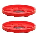 Kuber Industries Plastic Cylinder Trolley with Wheels/Gas Trolley/LPG Cylinder Stand (Red, CTKTC30611)