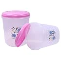 Kuber Industries Plastic 2 Pieces Multipurpose Storage Container Box 7500 ML (Pink) -CTLTC12601